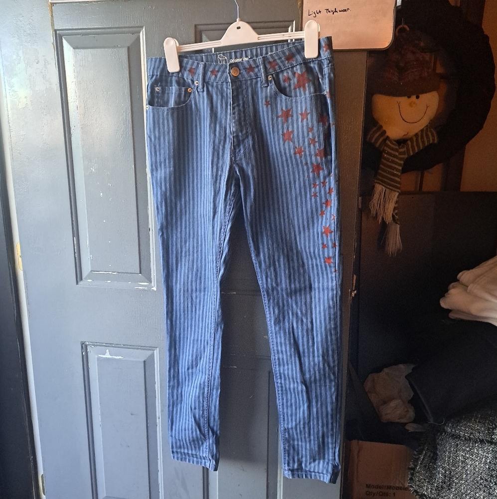 Original Use Stars and Stripes Skinny Jeans sz 34